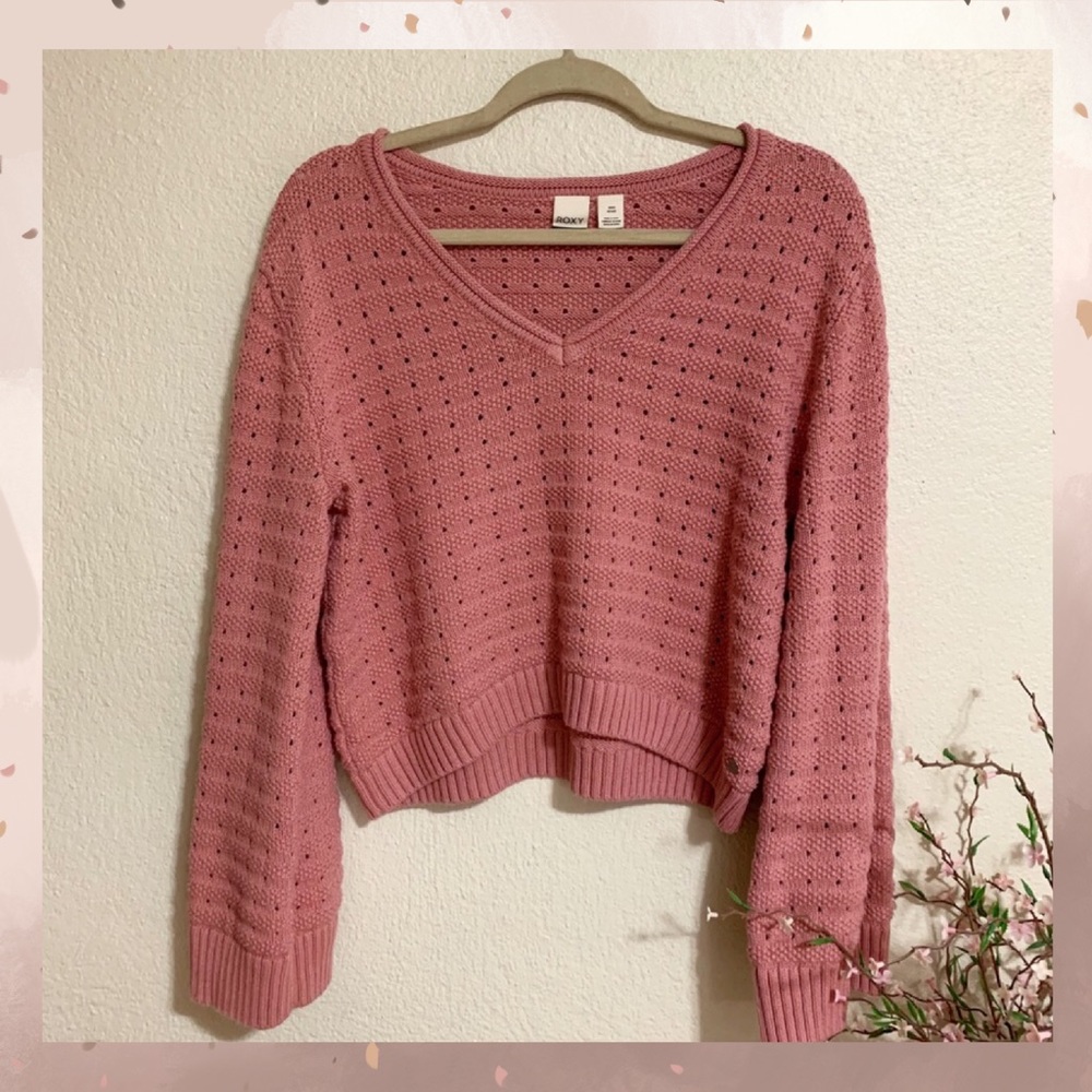 4/$15 💖 Roxy Do You Good V-neck Sweater Pink